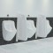 vidaXL Paravan protecție pisoar cu montaj &icirc;n perete alb ceramică