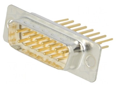 Conector D-Sub 15 PIN Soclu Tată PCB Angulat THT foto