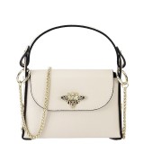 Cumpara ieftin Geanta bej mica din piele naturala 1602 122