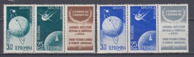 1957 LP 444 a SATELITI ARTIFICIALI AI PAMANTULUI TRIPTIC CU VINIETA SARNIERA foto