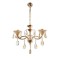 Lustra Julia 8019/3, schelet auriu, metal sticla si cristal, 3*e14, inaltime ajustabila 50-90 cm