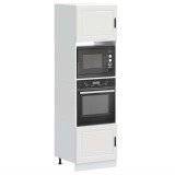 vidaXL Dulap Cuptor 2 buc Porto Alb Lemn, 60x57x207cm, Ajustabil