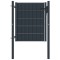 vidaXL Poartă de gard, antracit, 100x101 cm, PVC și oțel 145233