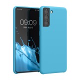 Husa Kwmobile pentru Samsung Galaxy S21, Albastru, Silicon, 54056.23, Carcasa