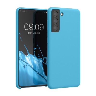 Husa Kwmobile pentru Samsung Galaxy S21, Albastru, Silicon, 54056.23 foto
