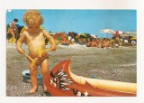 RF55 -Carte Postala- Mamaia , la plaja, circulata 1980