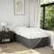 vidaXL Cadru de pat fără saltea, gri &icirc;nchis, 90x190 cm, textil
