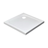 Cadita dus patrata acrilica Modena Slim 90x90x5.5 cm, joasa, alba/negru/gri/maro