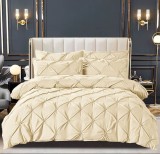 Cumpara ieftin Lenjerie Pat Dublu Finet 6 Piese Crem Jojo Home - Cearceaf fara Elastic 230x250, Pilota 200x230, Fete Perna 55x80, 70x70