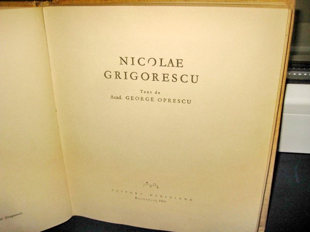 4296- Carte Arta romaneasca: G. Oprescu-Grigorescu 1963.