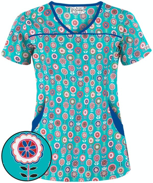 Bluza medicala „Nordic flowers” (UA864NOF) Bluza medicala „Nordic flowers” (UA864NOF)