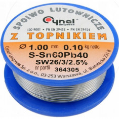 Cynel Unipress Fludor 1.0 mm, 100 g, sn60pb40 foto