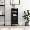 Gossi servanta, negru, 34,5x34x90 cm, lemn compozit