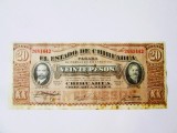 Rara! Mexic 20 Pesos 1915 statul Chihuahua-Razboiul Civil,bancnota din imagini in stare foarte buna la cel mai mic pret