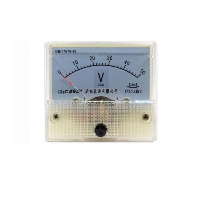 Voltmetru analogic de panou 50V curent continuu