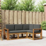 vidaXL Set de canapele de exterior cu pernă 4 pcs Natural și Antracit 3366330