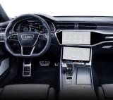 Folie protectie display navigatie Duragon, din silicon, pentru Audi A7 Sportback 2017+, transparenta, anti-shock, kit instalare