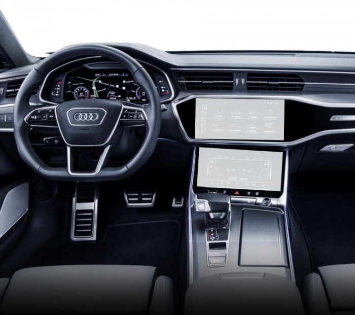 Folie protectie display navigatie Duragon, din silicon, pentru Audi A7 Sportback 2017+, transparenta, anti-shock, kit instalare