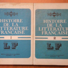 HISTOIRE DE LA LITTERATURE FRANCAISE VOL.I-II de ANGELA ION , 1982