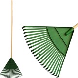 Grebla pentru frunze Strend Pro R121.WH, 22 lamele, tip evantai, mix culori, coada din lemn 1300 mm