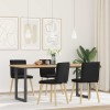 VidaXL Scaune de bucătărie, 4 buc., negru, material textil 3315357