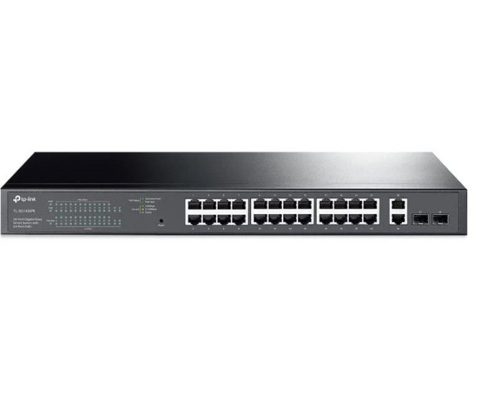 &quot;28-Port Gigabit Easy Smart Switch with 24-Port PoE+ PORT: 24&times;