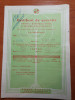 Certificat de garantie radioreceptori si tuburile electronice -tip BALADA 1952