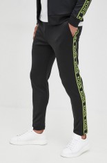 Michael Kors pantaloni de trening barbati, culoarea negru, cu imprimeu foto