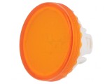 Lentilă Buton 22mm Portocalie Transparentă Plastic
