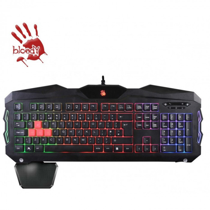 Tastatura gaming A4Tech Bloody B210, LED Neon, Turbo Shot