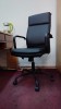 Scaun Birou Kring Athos, Piele Ecologica, Rotativ, Reglabil, Negru, Nou in Cutie