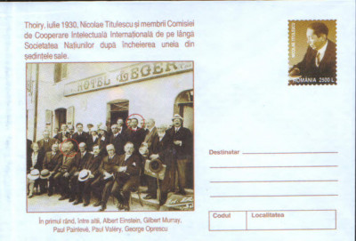 Intreg pos plic nec 2002-Thoiry N.Titulescu si membrii CCI a Soc. Natiunilor foto