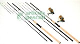 Set 2 Lansete Feeder FL HULK 3,6m 3+3 varfuri Cu 2 Mulinete KT5000 9 Rulmenti