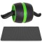 Aparat fitness tip roata pentru abdomene cu covor din spuma, negru verde Household NewTrend