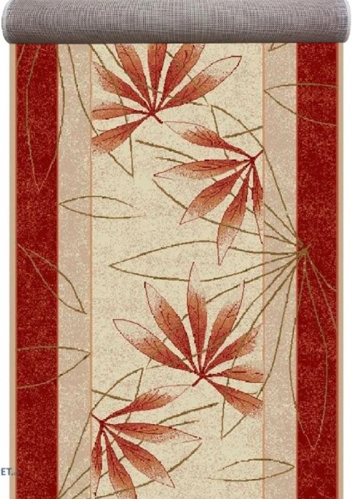 Traversa Covor, Lotos 552, Crem / Grena, Latime 80 cm, Diverse Lungimi, 1800 gr/mp