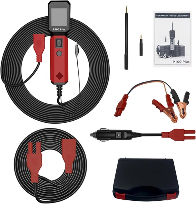 Tester circuit electric auto sonda circuit 12v 24v P100 Plus Aermotor