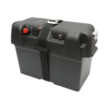 Cutie baterie auto cu voltmetru 12V, intrerupator alimentare 100A, siguranta 30A, priza bricheta, afisaj LCD, 2xUSB 360x180x235mm