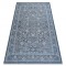Covor din l&acirc;nă ANTIGUA 518 74 KB500 OSTA - Flori, cadru, albastru inchis țesut plat, 170x240 cm