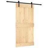 Cumpara ieftin Usa glisanta cu set feronerie, 100x210 cm, lemn masiv de pin