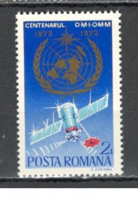 Romania.1973 100 ani Organizatia Internationala de Meteorologie YR.552 foto