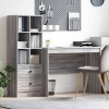 VidaXL Birou cu spațiu de depozitare 2 pcs sonoma gri 100 x 50 x 76 cm 3337374
