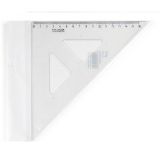 Echer plastic 45&ordm; / 17,7 cm cu linie mediana Koh-I-Noor