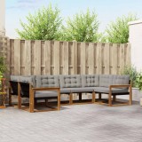 vidaXL Set de canapele de exterior 6 pcs Gri natural și deschis 3369786