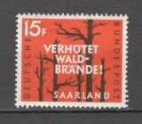 Saarland.1958 Protejarea padurilor de incendii SS.553, Nestampilat