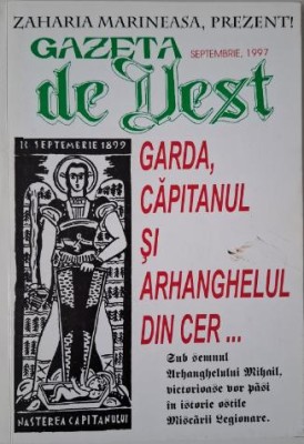 Gazeta de Vest. Seria a III-a, Nr. 135, Septembrie 1997. Garda, capitanul si Arhanghelul din cer... foto