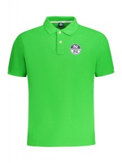 Tricou polo barbati, cu imprimeu cu logo, Regular fit, Verde deschis (Marime: L) foto