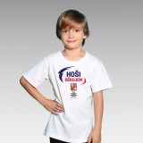 Echipa națională de hochei tricou de copii HO&Scaron;I DĚKUJEM Ice Hockey World Championship Czechia MS 2024 White - Dětsk&eacute; S 6 - 106 - 116