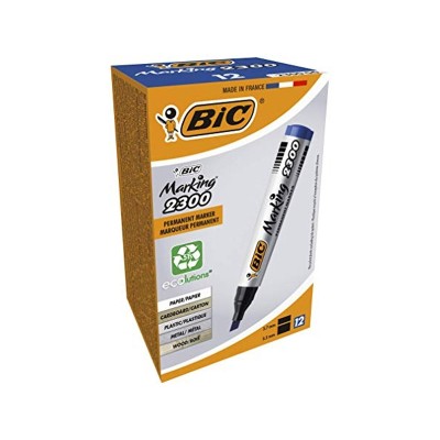 Marker permanent 2300 albastru 12/cutie &amp;ndash; BIC foto