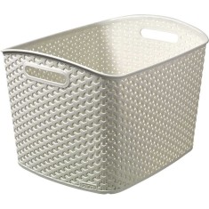 Cos pentru rufe Multifunctional Curver, Alb, 43x34x29 cm, 24 L