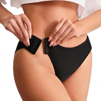 Chiloți Menstruali Detașabili Luna - 4XL, Negru foto